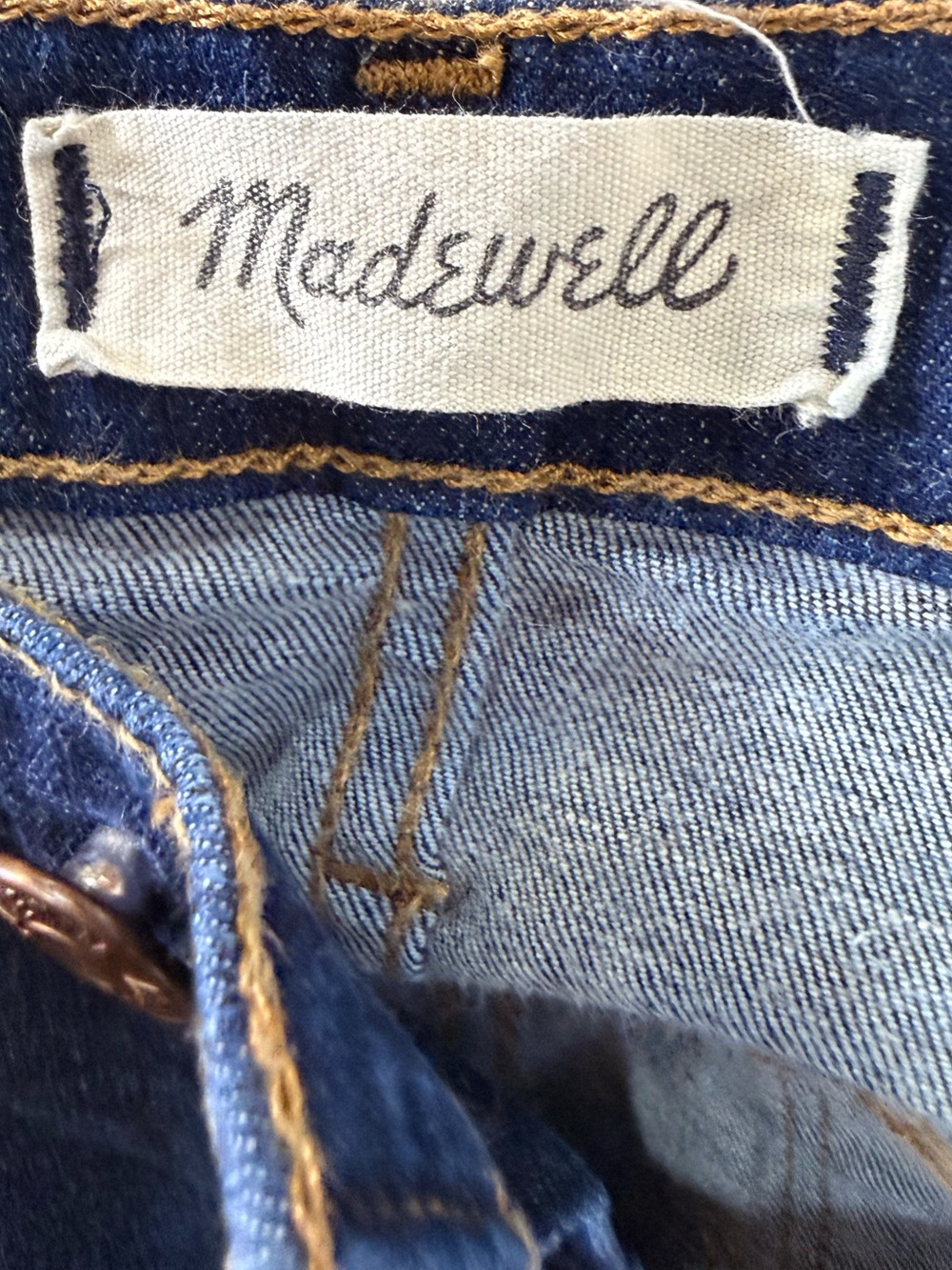 Madewell Cali Demi-Boot Jeans Dark Wash High Rise Flare Stretch Denim size 28 - Picture 2 of 12